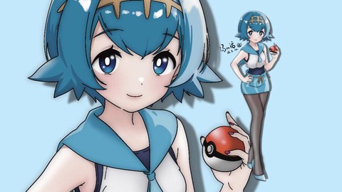 神奇宝贝水精灵怎么画