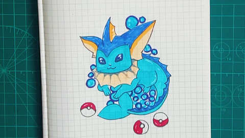 神奇宝贝水精灵怎么画[图2]