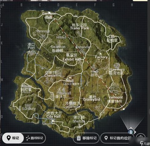 绝地求生怎么按地图